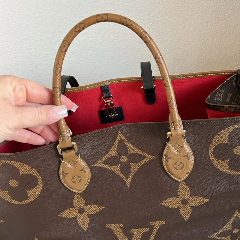NWOT Louis Vuitton On The Go GM Tote Bag Monogram Giant Reverse - Picture 4 of 13